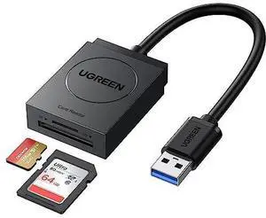UGREEN SD Card Reader USB 3.0 Dual Slot Flash Memory Card Reader TF SD SDXC SDHC MMC RS-MMC Micro SDXC Micro SDHC UHS-I for Mac Windows Linux Chrome Read 2 Cards Simultaneously (Pack of 5) UGREEN SD Card Reader USB 3.0 Dual Slot Flash Memory Card Reader TF SD SDXC SDHC MMC RS-MMC Micro SDXC Micro SDHC UHS-I for Mac Windows Linux Chrome Read 2 Cards Simultaneously (Pack of 5)