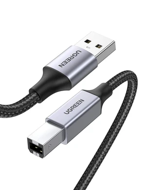 UGREEN Printer Cable, 15 FT USB A to B, Nylon Braided USB B Cord UGREEN Printer Cable, 15 FT USB A to B, Nylon Braided USB B Cord