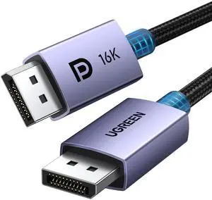 UGREEN 16K 10FT DisplayPort Cable 2.1 54Gbps | Support 8K@240Hz 1080P@540Hz HDR, HDCP, DSC 1.2a, Braided Display Port Cord Compatible FreeSync G-Sync Video Card Monitor UGREEN 16K 10FT DisplayPort Cable 2.1 54Gbps | Support 8K@240Hz 1080P@540Hz HDR, HDCP, DSC 1.2a, Braided Display Port Cord Compatible FreeSync G-Sync Video Card Monitor