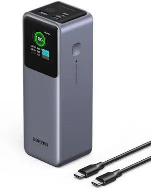 UGREEN Nexode 25000mAh 200W PD 3.1 TFT 3-Port Power Bank | TFT smart display, 90Wh, PD 3.1 fast for laptops. Supports MacBook Pro/Air, Dell, iPhone 17 UGREEN Nexode 25000mAh 200W PD 3.1 TFT 3-Port Power Bank | TFT smart display, 90Wh, PD 3.1 fast for laptops. Supports MacBook Pro/Air, Dell, iPhone 17