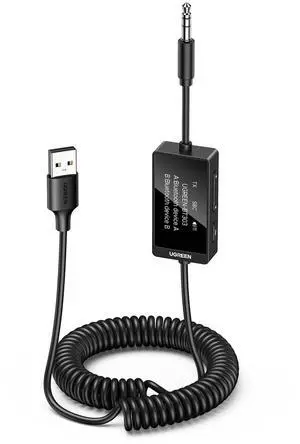 UGREEN Bluetooth 5.4 Transmitter Receiver, Dual Pairs 3.5mm Audio Aux Adapter with Built-in Microphone for Hands-Free Calls, 2-in-1 Wireless Bluetooth Adapter Compatible with Car Speakers Home Stereo UGREEN Bluetooth 5.4 Transmitter Receiver, Dual Pairs 3.5mm Audio Aux Adapter with Built-in Microphone for Hands-Free Calls, 2-in-1 Wireless Bluetooth Adapter Compatible with Car Speakers Home Stereo
