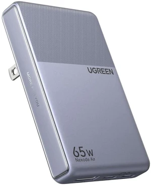 UGREEN Nexode Air 65W 3-Port USB C Charger Block, Flat USBC Wall Charger, Ultra Slim and Foldable Plug Power Adapter for MacBook Air/Neo/Pro, iPhone 17 16, Galaxy S26/S25, iPad, Grey UGREEN Nexode Air 65W 3-Port USB C Charger Block, Flat USBC Wall Charger, Ultra Slim and Foldable Plug Power Adapter for MacBook Air/Neo/Pro, iPhone 17 16, Galaxy S26/S25, iPad, Grey