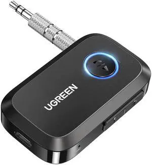 UGREEN Bluetooth 5.4 Car Adapter, Hands-Free Call & Noise Cancelling AUX to Bluetooth Adapter for Car, 3.5mm Audio Blue-Tooth Receiver for Cars Stereo Home Speaker - 15H Battery Life UGREEN Bluetooth 5.4 Car Adapter, Hands-Free Call & Noise Cancelling AUX to Bluetooth Adapter for Car, 3.5mm Audio Blue-Tooth Receiver for Cars Stereo Home Speaker - 15H Battery Life