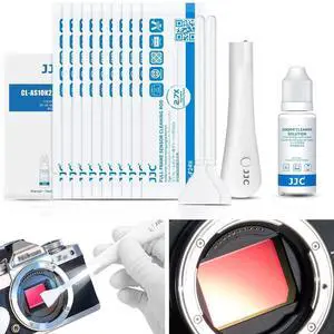 Upgraded Camera Sensor Cleanning Kit with Bright Built in Light Cleaner Handle & 10PCS 24MM Full Frame Sensor Cleaning Swabs & Sensor Cleaning Solution for Full-Frame Sensor CCD and CMOS Sensors Clean Upgraded Camera Sensor Cleanning Kit with Bright Built in Light Cleaner Handle & 10PCS 24MM Full Frame Sensor Cleaning Swabs & Sensor Cleaning Solution for Full-Frame Sensor CCD and CMOS Sensors Clean