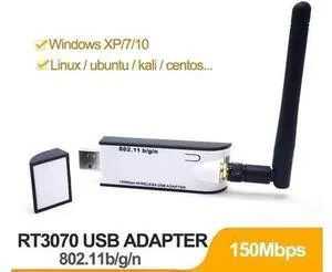 New WIFI USB Adapter RT3070 150Mbps USB 2.0 WiFi Wireless Network Card 802.11b/g/n LAN Adapter With external Antenna New WIFI USB Adapter RT3070 150Mbps USB 2.0 WiFi Wireless Network Card 802.11b/g/n LAN Adapter With external Antenna