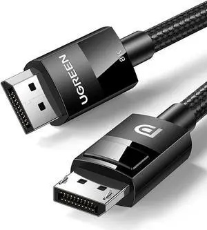 UGREEN Displayport 1.4 Cable 8K DisplayPort to DisplayPort Cable Nylon Braided DP to DP 8K 60Hz 4K 144Hz and 1080P 240Hz Support 32.4Gbps HDR HDCP Gaming Monitor Cable for Laptop PC TV 6FT UGREEN Displayport 1.4 Cable 8K DisplayPort to DisplayPort Cable Nylon Braided DP to DP 8K 60Hz 4K 144Hz and 1080P 240Hz Support 32.4Gbps HDR HDCP Gaming Monitor Cable for Laptop PC TV 6FT