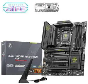 MSI MAG X870 TOMAHAWK WIFI AM5 Gaming Motherboard, DDR5 8400+ OC, 14+2+1 Duet Rail Power, PCIe 5.0, Lightning Gen 5 M.2, Wi-Fi 7, 5G LAN, USB4, Audio Boost 5 MSI MAG X870 TOMAHAWK WIFI AM5 Gaming Motherboard, DDR5 8400+ OC, 14+2+1 Duet Rail Power, PCIe 5.0, Lightning Gen 5 M.2, Wi-Fi 7, 5G LAN, USB4, Audio Boost 5