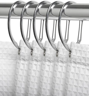 Utopia Alley Rust-Proof Zinc Shower Curtain Hooks with Clasp Closure, Shower Hooks Hangers for Bathroom, Kitchen Utensils, Curtains, Clothing, Towels etc - Set of 12, Chrome Utopia Alley Rust-Proof Zinc Shower Curtain Hooks with Clasp Closure, Shower Hooks Hangers for Bathroom, Kitchen Utensils, Curtains, Clothing, Towels etc - Set of 12, Chrome