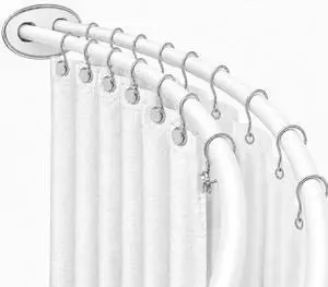 Utopia Alley Signature Aluminum Series Double Curved Shower Curtain Rod, Adjustable 45-72 Inch, Rustproof Aluminum, Dual Rod Design, Separates Curtain & Liner, Adds 8 Inches More Space, White Utopia Alley Signature Aluminum Series Double Curved Shower Curtain Rod, Adjustable 45-72 Inch, Rustproof Aluminum, Dual Rod Design, Separates Curtain & Liner, Adds 8 Inches More Space, White