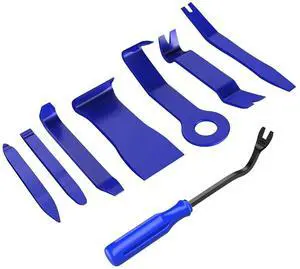GRC-90 Set 8PCS Auto Trim Scratch Removal Tool Car Audio Dash Panel Window Molding Fastener Remover Tool Kit-Blue GRC-90 Set 8PCS Auto Trim Scratch Removal Tool Car Audio Dash Panel Window Molding Fastener Remover Tool Kit-Blue