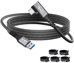 6FT USB to USB C Cable 90 Degree, 10Gbps USB 3.1 Gen 2 Data Transfer, 3A Fast Charging USB A to Type C Cord, Reliable CarPlay Cable for iPhone 17/16/15 Pro Max, Galaxy S25/S24/S23/S22, Android Auto 6FT USB to USB C Cable 90 Degree, 10Gbps USB 3.1 Gen 2 Data Transfer, 3A Fast Charging USB A to Type C Cord, Reliable CarPlay Cable for iPhone 17/16/15 Pro Max, Galaxy S25/S24/S23/S22, Android Auto