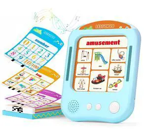 Interactive Educational Learning Tablet Toy for Kids,Screen-Free Phonics Learning Toy with 30 Flash Cards for Alphabets, Numbers, Words, Animals, Learn to Read for Boys Girls 3-5 Years Old, Blue Interactive Educational Learning Tablet Toy for Kids,Screen-Free Phonics Learning Toy with 30 Flash Cards for Alphabets, Numbers, Words, Animals, Learn to Read for Boys Girls 3-5 Years Old, Blue