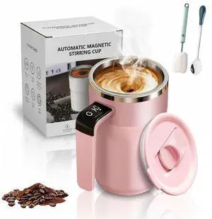 Electric Coffee Mug with A Built-in LCD Thermometer, Perfect for Brewing Coffee, Milk, Cocoa, Etc. 13OZ Automatic Magnetic Stirring Coffee Mug, Rechargeable Portable Self-Stirring Cup (Pink) Electric Coffee Mug with A Built-in LCD Thermometer, Perfect for Brewing Coffee, Milk, Cocoa, Etc. 13OZ Automatic Magnetic Stirring Coffee Mug, Rechargeable Portable Self-Stirring Cup (Pink)