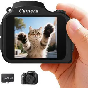 Mini Keychain Camera - 4K Mini Retro Digital Camera - Tiny Pocket Size Photo Video Cameras with 32GB Card - Small Compact Micro Portable Video Recorder for Travel Study Recording(Black) Mini Keychain Camera - 4K Mini Retro Digital Camera - Tiny Pocket Size Photo Video Cameras with 32GB Card - Small Compact Micro Portable Video Recorder for Travel Study Recording(Black)