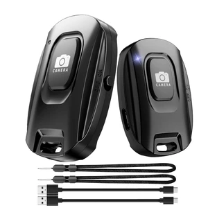2 Pack Rechargeable Wireless Camera Remote Shutter for Smartphones | Bluetooth Phone Remote Control,Selfie Button for Photos and Videos Charging Cable and Wrist Strap Included 2 Pack Rechargeable Wireless Camera Remote Shutter for Smartphones | Bluetooth Phone Remote Control,Selfie Button for Photos and Videos Charging Cable and Wrist Strap Included