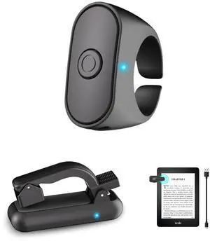 Page Turner Remote for Kindle Paperwhite Oasis Kobo, Page Turner Ring for KindleKindle Page Turner clicker Designed for Kindle iPhone iPad Android Tablets E-Readers Page Turner Remote for Kindle Paperwhite Oasis Kobo, Page Turner Ring for KindleKindle Page Turner clicker Designed for Kindle iPhone iPad Android Tablets E-Readers