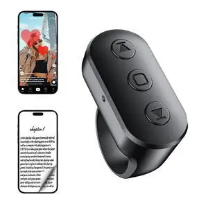 Scrolling Ring Remote for TikTok YouTube Instagram Shorts Video, Scroller Page Turner Clicker for Kindle APP Compatible with iPhone iPad Android Phone, Remote Shutter Control for Phone Camera Scrolling Ring Remote for TikTok YouTube Instagram Shorts Video, Scroller Page Turner Clicker for Kindle APP Compatible with iPhone iPad Android Phone, Remote Shutter Control for Phone Camera