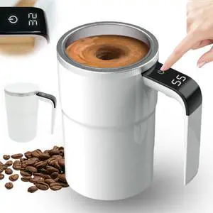 Electric Coffee Mug with a Built-in LCD Thermometer, 2026 New Automatic Magnetic Stirring Coffee Mug, Automatic Stirring Cup for Coffee, Milk, and Other Beverages (White) Electric Coffee Mug with a Built-in LCD Thermometer, 2026 New Automatic Magnetic Stirring Coffee Mug, Automatic Stirring Cup for Coffee, Milk, and Other Beverages (White)