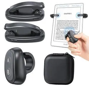 2-Clips Kindle Page Turner Ring Remote Clicker with Case, Black 2-Clips Kindle Page Turner Ring Remote Clicker with Case, Black