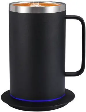Self Heating Coffee Mug, Heated Coffee Mug with Smart Mug Warmer & Ergonomic Handle, Auto Heat to 131°F, USB-Powered Desk Warmer for Office Home Use, Ideal Coffee Lovers Gift (17oz Black) Self Heating Coffee Mug, Heated Coffee Mug with Smart Mug Warmer & Ergonomic Handle, Auto Heat to 131°F, USB-Powered Desk Warmer for Office Home Use, Ideal Coffee Lovers Gift (17oz Black)