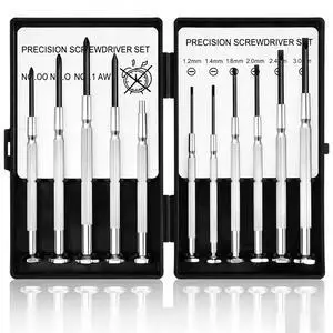 11PCS Small Precision Screwdriver Set, Mini Screw Driver Set Kit, 6 Different Sizes of Flat Head Screwdrivers for Watch, Eyeglasses, Electronics, Repair Box 11PCS Small Precision Screwdriver Set, Mini Screw Driver Set Kit, 6 Different Sizes of Flat Head Screwdrivers for Watch, Eyeglasses, Electronics, Repair Box