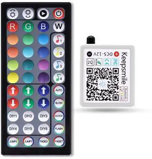 Smart App Bluetooth Controller and 44 Keys IR Remote Control, Suitable for 24V RGB led Strips Smart App Bluetooth Controller and 44 Keys IR Remote Control, Suitable for 24V RGB led Strips