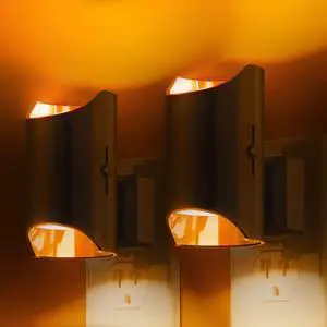 LED Night Light, Amber & Yellow Night Lights Plug into Wall, Dimmable Light Sensor, Soft Night Light, Sleep Light for Kids, Warm Night Light for Bedroom, Hallway, Bathroom, 2 Pack LED Night Light, Amber & Yellow Night Lights Plug into Wall, Dimmable Light Sensor, Soft Night Light, Sleep Light for Kids, Warm Night Light for Bedroom, Hallway, Bathroom, 2 Pack