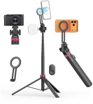 69" Magnetic Phone Tripod,Selfie Stick Monopod for Magsafe with Remote & Phone Holder,Portable Tripod for iPhone/Android,Portable Camera,Photo,Vlogging,Live Streaming,Travel 69" Magnetic Phone Tripod,Selfie Stick Monopod for Magsafe with Remote & Phone Holder,Portable Tripod for iPhone/Android,Portable Camera,Photo,Vlogging,Live Streaming,Travel