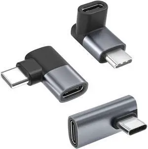USB C 90 Degree Adapter 3Pack,100W Right Angle Extender,Type C Male to USBC Female Connector,40Gbps USB4 Thunderbolt 4 3 Extension Converter for iPhone 17 17e 16,MacBook,Steam,Switch,Laptop USB C 90 Degree Adapter 3Pack,100W Right Angle Extender,Type C Male to USBC Female Connector,40Gbps USB4 Thunderbolt 4 3 Extension Converter for iPhone 17 17e 16,MacBook,Steam,Switch,Laptop