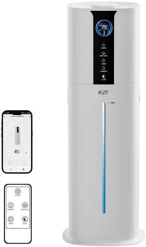 9L Smart Humidifiers for Bedroom Large Room, 2.3Gal Cool Mist Top Fill Diffuser App & Remote Control, 3 Mist Modes, Quiet Humidifier for Home Office Plant (APP White) 9L Smart Humidifiers for Bedroom Large Room, 2.3Gal Cool Mist Top Fill Diffuser App & Remote Control, 3 Mist Modes, Quiet Humidifier for Home Office Plant (APP White)