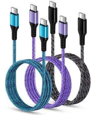 USB C to USB C Cable for iPhone 17e Charger Cord, 3.1A iPhone 16 Charger Fast Charging 3Pack 6FT for iPhone 17 Pro Max 17Pro 17 Air 16e 16 Pro Max 16 15Plus 15, Android Charger Cord Phone Power Cable USB C to USB C Cable for iPhone 17e Charger Cord, 3.1A iPhone 16 Charger Fast Charging 3Pack 6FT for iPhone 17 Pro Max 17Pro 17 Air 16e 16 Pro Max 16 15Plus 15, Android Charger Cord Phone Power Cable