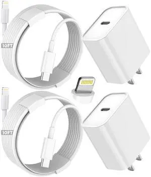iPhone Fast Charger,Extra Long iPhone Charger Fast Charging 10Foot 2Pack i Phone Chargers 10FT USB C to Lightning Cable Cord Adapter for iPhone 14 Pro Max/14 Plus/13 Mini/13/12/11/X/XR/SE/iPad/AirPods iPhone Fast Charger,Extra Long iPhone Charger Fast Charging 10Foot 2Pack i Phone Chargers 10FT USB C to Lightning Cable Cord Adapter for iPhone 14 Pro Max/14 Plus/13 Mini/13/12/11/X/XR/SE/iPad/AirPods