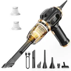 Portable Car Vacuum Cordless Mini Handheld Vacuums Cleaner Rechargeable with LCD Display and Multi-Nozzles, High Power Hand held Cleaners for Car, Home, Office, Sofa, Pet Hair,Keyboard Portable Car Vacuum Cordless Mini Handheld Vacuums Cleaner Rechargeable with LCD Display and Multi-Nozzles, High Power Hand held Cleaners for Car, Home, Office, Sofa, Pet Hair,Keyboard