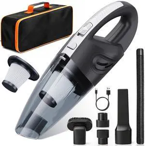 Handheld Cordless Car Vacuum Cleaner, 15000PA Powerful Suction Hand Held Cleaner Rechargeable, Portable Hand Vacuum with Multi-Nozzle, Washable Filter & Storage Case for Home, Office, Car, Pets Handheld Cordless Car Vacuum Cleaner, 15000PA Powerful Suction Hand Held Cleaner Rechargeable, Portable Hand Vacuum with Multi-Nozzle, Washable Filter & Storage Case for Home, Office, Car, Pets