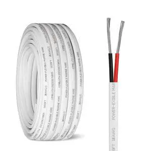 18 Gauge Duplex Marine Wire Tinned Copper Boat Cable, 50ft 18 AWG Standard USA OFC Oxygen Free Copper Wire for Automotive Boat Speakers Solar Outdoors 18 Gauge Duplex Marine Wire Tinned Copper Boat Cable, 50ft 18 AWG Standard USA OFC Oxygen Free Copper Wire for Automotive Boat Speakers Solar Outdoors