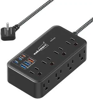 PD45W USB C Charger, Surge Protector Power Strip (2800J), 8 AC Outlets with 6 USB Ports (3 USB-C), 5ft Braided Cord, 45W Charging Station for MacBook, Laptops, iPad, iPhone, ETL Listed PD45W USB C Charger, Surge Protector Power Strip (2800J), 8 AC Outlets with 6 USB Ports (3 USB-C), 5ft Braided Cord, 45W Charging Station for MacBook, Laptops, iPad, iPhone, ETL Listed
