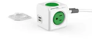 PowerCube USB Power Strip Surge Protector, 4 Outlets 2 USBs 5ft Cord Mounting Dock & Removable Tape, Compact Travel Plug Cube for Cruise Home Office Dorm 15A 1875W ETL Certified Green PowerCube USB Power Strip Surge Protector, 4 Outlets 2 USBs 5ft Cord Mounting Dock & Removable Tape, Compact Travel Plug Cube for Cruise Home Office Dorm 15A 1875W ETL Certified Green