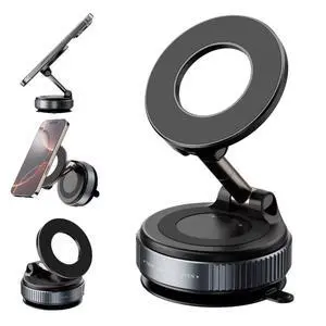 360° Freedom Vacuum Magnetic Car Phone Holder, Adjustable Car Phone Mount with Full-Range Rotation with Car/Desk/Mirror/Shower for iPhone & Android 360° Freedom Vacuum Magnetic Car Phone Holder, Adjustable Car Phone Mount with Full-Range Rotation with Car/Desk/Mirror/Shower for iPhone & Android