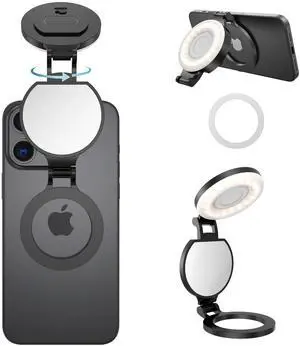 Magnetic Selfie Light,360° Foldable LED Selfie Light Compatible with iPhone Magsafe,Phone Ring Light Selfies/Photography/TikTok/Zoom Calls/Video Conference Magnetic Selfie Light,360° Foldable LED Selfie Light Compatible with iPhone Magsafe,Phone Ring Light Selfies/Photography/TikTok/Zoom Calls/Video Conference