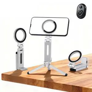360°Rotating for MagSafe Tripod Mount, Adjustable Aluminum Magnetic Foldable Cell Phone Stand Fits Vlog, Gym, Travel Essentials Accessories 360°Rotating for MagSafe Tripod Mount, Adjustable Aluminum Magnetic Foldable Cell Phone Stand Fits Vlog, Gym, Travel Essentials Accessories