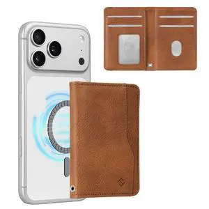 for MagSafe Wallet, Stronger Magnetic RFID Blocking Minimalist Phone Wallet for iPhone, Galaxy, Pixel, MagSafe Compatible Card Case, Detachable Bifold for Men & Women, Brown for MagSafe Wallet, Stronger Magnetic RFID Blocking Minimalist Phone Wallet for iPhone, Galaxy, Pixel, MagSafe Compatible Card Case, Detachable Bifold for Men & Women, Brown
