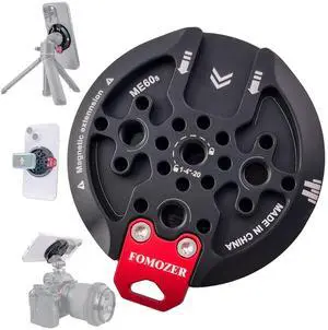 Magnetic Tripod Mount Adapter with 1/4" Threads & Multi-Angle Arri Holes, MagSafe Compatible Stand for iPhone 16 Pro Max, 15 Plus, 14, 13, 12 Mini - ME60 (ME60S) Magnetic Tripod Mount Adapter with 1/4" Threads & Multi-Angle Arri Holes, MagSafe Compatible Stand for iPhone 16 Pro Max, 15 Plus, 14, 13, 12 Mini - ME60 (ME60S)
