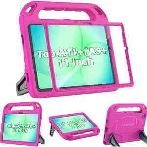 Kids Case for Samsung Galaxy Tab A11+ Plus 11 2026/Tab A9+ Plus 11 inch Tablet, with Screen Protector, Shockproof Lightweight Stand Handle Galaxy Tab A11 Plus/A9 Plus Case for Kids, Rose Kids Case for Samsung Galaxy Tab A11+ Plus 11 2026/Tab A9+ Plus 11 inch Tablet, with Screen Protector, Shockproof Lightweight Stand Handle Galaxy Tab A11 Plus/A9 Plus Case for Kids, Rose