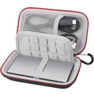 Hard Carrying Case for Lexar ES3 Portable SSD External Solid State Drive 1TB 2TB 4TB SD Card Organizer Shockproof Hard EVA Protective Storage Travel Bag, Black Hard Carrying Case for Lexar ES3 Portable SSD External Solid State Drive 1TB 2TB 4TB SD Card Organizer Shockproof Hard EVA Protective Storage Travel Bag, Black
