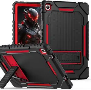 Case for Samsung Galaxy Tab A11+ / A9+ Plus 11 inch 2026/2024 (SM-X230/X236/X238/X210/X216/X218), Heavy Duty Military Grade Shockproof Rugged 11" Cover with Stand (Black+Red) Case for Samsung Galaxy Tab A11+ / A9+ Plus 11 inch 2026/2024 (SM-X230/X236/X238/X210/X216/X218), Heavy Duty Military Grade Shockproof Rugged 11" Cover with Stand (Black+Red)