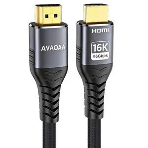 16K HDMI Cable 2.2 96Gbps 6.6FT, Ultra High Speed Cable Support 8K/4K 240Hz 144Hz 120Hz 60Hz eARC HDR10+ HDCP2.3 HDMI Cord Compatible with PS5/Xbox/Switch 2/Roku TV/Mac Monitor Laptop Blu-ray 16K HDMI Cable 2.2 96Gbps 6.6FT, Ultra High Speed Cable Support 8K/4K 240Hz 144Hz 120Hz 60Hz eARC HDR10+ HDCP2.3 HDMI Cord Compatible with PS5/Xbox/Switch 2/Roku TV/Mac Monitor Laptop Blu-ray