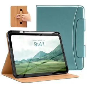 for iPad A16 Case 11-inch, iPad 11th/10th Generation Case (2025/2022) with Pencil Holder & Pocket, Premium PU Leather Folio Stand Cover, Multiple Viewing Angles, Turquoise for iPad A16 Case 11-inch, iPad 11th/10th Generation Case (2025/2022) with Pencil Holder & Pocket, Premium PU Leather Folio Stand Cover, Multiple Viewing Angles, Turquoise