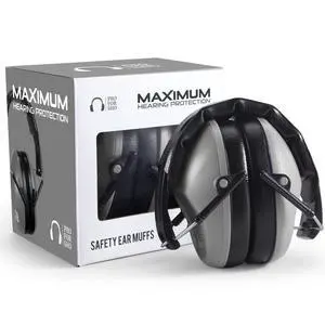 34dB NRR Hearing Protection Ear Muffs Highest NRR Compact Design Ear Protection for Loud Events & Sensory Use (Grey) 34dB NRR Hearing Protection Ear Muffs Highest NRR Compact Design Ear Protection for Loud Events & Sensory Use (Grey)