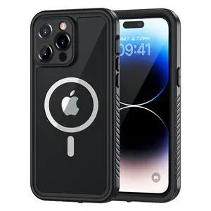 Magnetic for iPhone 14 Pro Max Case, Waterproof Dustproof Case with Built-in Screen Protector Compatible with Magsafe, Full Body Protective Cover for iPhone 14 Pro Max 6.7 inch -Black Magnetic for iPhone 14 Pro Max Case, Waterproof Dustproof Case with Built-in Screen Protector Compatible with Magsafe, Full Body Protective Cover for iPhone 14 Pro Max 6.7 inch -Black