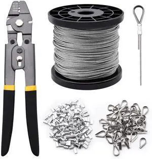 328ft 1/16" Wire Rope Crimping Tool Kit 328ft 1/16" Wire Rope Crimping Tool Kit